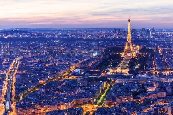 Eiffeltornet på natten, paris — Stockfoto