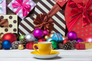 Noel arka plan üzerinde Kupası.