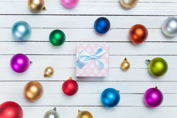 Gfit and christmas tree toys. — Stock Photo, Image