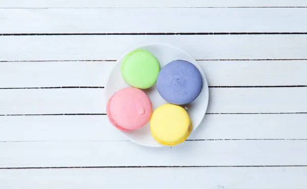 Čtyři barvy macarons — Stock fotografie