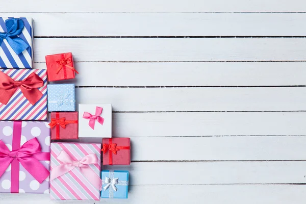 Gift boxes on white backgrund — Stock Photo, Image