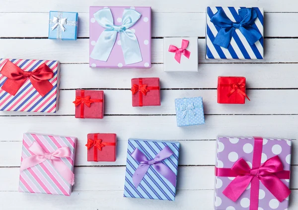 Gift boxes on white backgrund — Stock Photo, Image