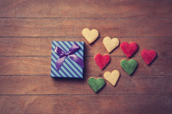 Geschenkbox mit Keksen — Stockfoto