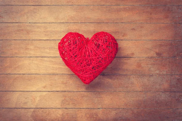 Red toy heart shape — Stock Photo, Image