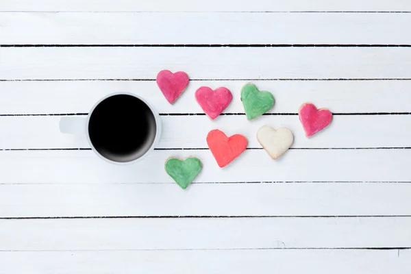 Cup of coffee and cookies — Stock Photo, Image