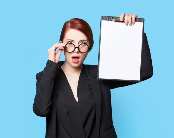 Portret van verrast zakelijke vrouwen in glazen — Stockfoto