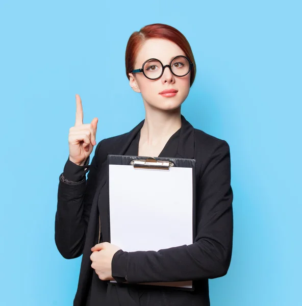 Portret van verrast zakelijke vrouwen in glazen — Stockfoto