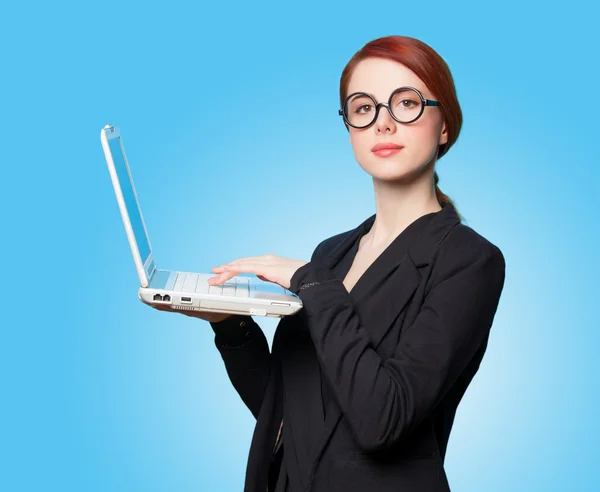 Surprised business women with laptop — Stock Photo, Image