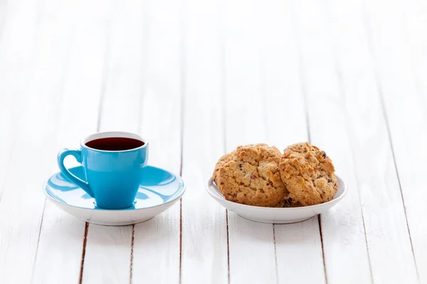 Taza de café y galletas — Foto de Stock