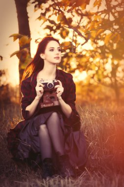 bağbozumu kamera kadınla