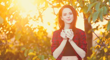 Çay veya kahve kadınla