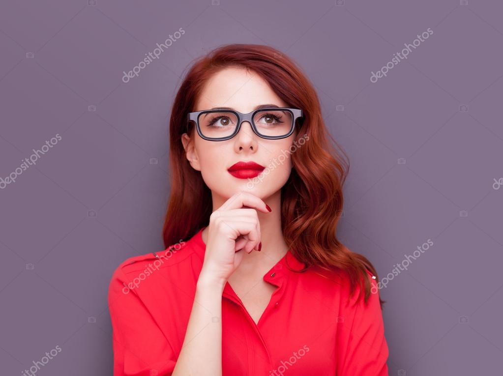 Redhead girl with glasses can not Talk, redhead girl with glasses yet
