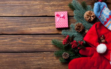 Hediye kutusu ve Noel şeyler