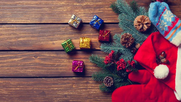 Küçük hediyeler ve Noel şeyler — Stok fotoğraf