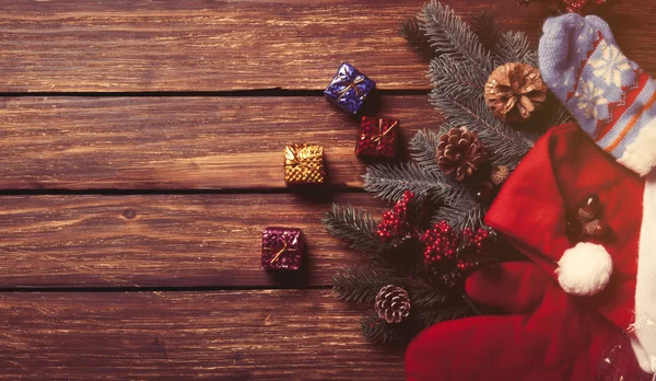 Küçük hediyeler ve Noel şeyler — Stok fotoğraf