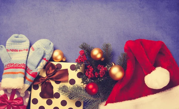 Cup of cappuccino with Christmas tree — Stock Photo, Image