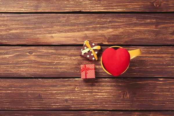 Coração e forma brinquedo — Fotografia de Stock