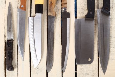 çeşitli mutfak bıçakları