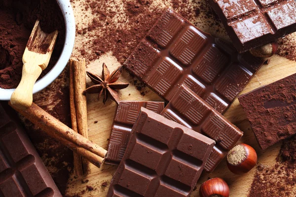 Cacao- en chocoladeproducten bar — Stockfoto