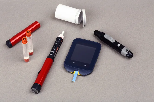 Diabetes equipment — Stock Photo, Image