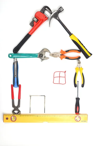 Huis gemaakt uit tools — Stockfoto