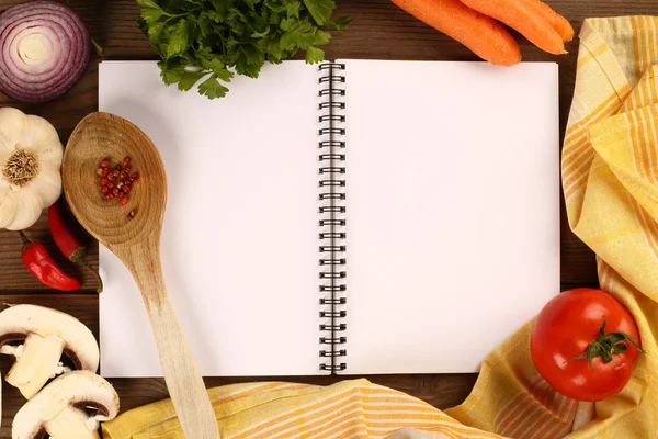 Libro di ricette in bianco — Foto Stock