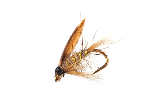 Flies used by fly  fishermen Stock Photo