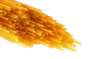 İtalyan pişmemiş makarna fotoğrafını ekrana kapatın