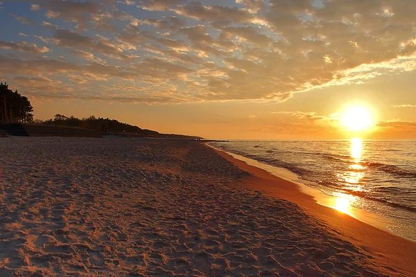 Sunset  on baltic sea — Stock Photo, Image