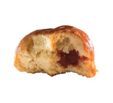 beyaz üzerine ısırıldı çörek