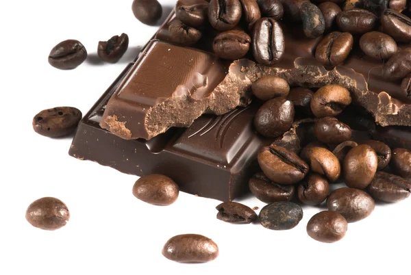 Barres Chocolat Avec Grains Café — Photo