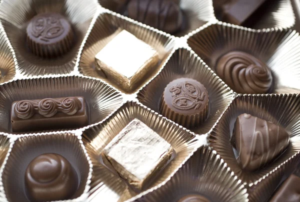 Uma Caixa Chocolates Artesanais Para Dia Dos Namorados — Fotografia de Stock