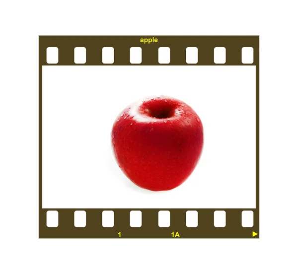 Jedno Jablko Bílém Pozadí — Stock fotografie