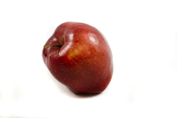 Jedzenie Jesień Apple Czerwony Białym Tle — Zdjęcie stockowe