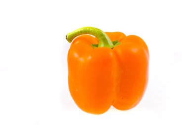 Beyaz arka plan üzerinde renkli biber