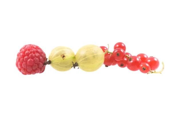 Zomer Mooi Vers Fruit Witte Achtergrond — Stockfoto