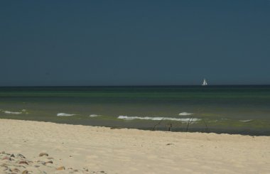 Mavi manzara Baltık Denizi duvar kağıdı postcart su