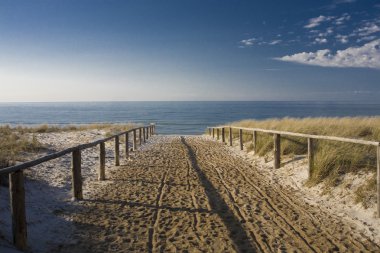 Deniz yaz mavi manzara Baltık Denizi Polonya