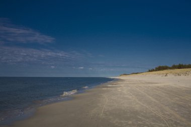 Deniz yaz mavi manzara Baltık Denizi Polonya