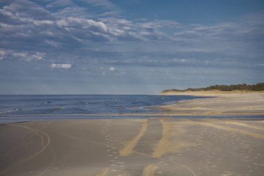 Deniz yaz mavi manzara Baltık Denizi Polonya