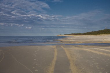 Deniz yaz mavi manzara Baltık Denizi Polonya