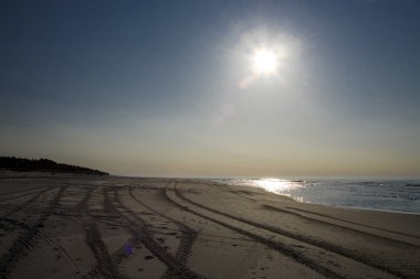 Deniz yaz mavi manzara Baltık Denizi Polonya