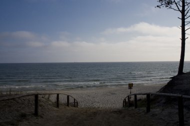 Deniz yaz mavi manzara Baltık Denizi Polonya