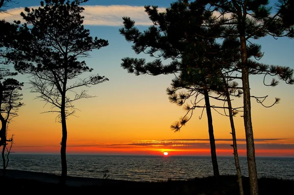Polonya, Baltık Denizi sahilinde günbatımı