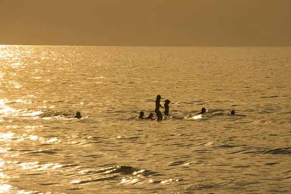 Sunset on the Baltic Sea beach in Poland — Stock Photo, Image