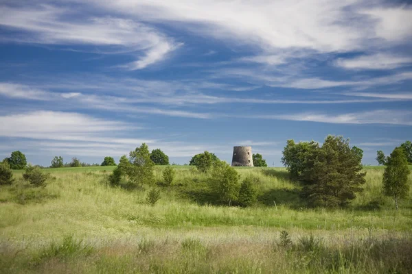 Krajina Svatodušní Modrou Oblohu Zelené Hill Polsku — Stock fotografie