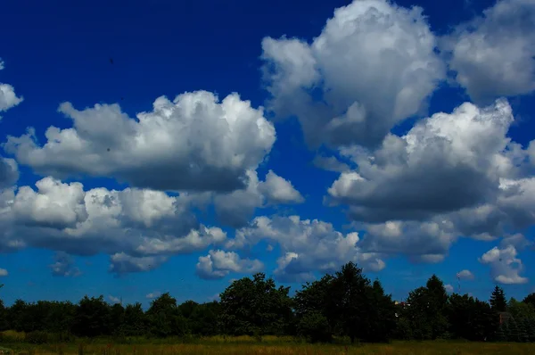 Landscape Whit Blue Sky Green Hill Poland — Stock Photo, Image