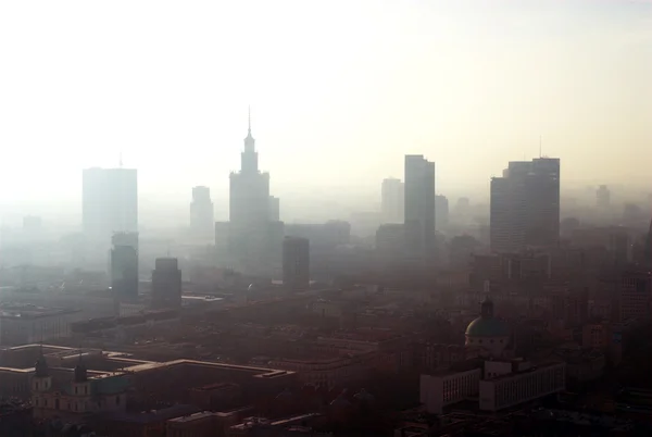 Romantische Panorama Van Stad Warschau Polen Landschap — Stockfoto