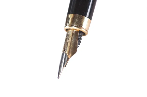 Oud Goud Zwarte Pen Met Backgraund — Stockfoto