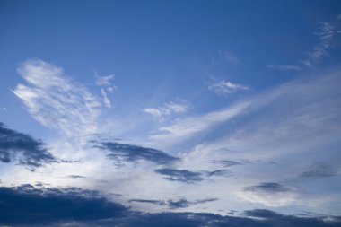 Mavi gökyüzünde güzel güneşli yaz gün